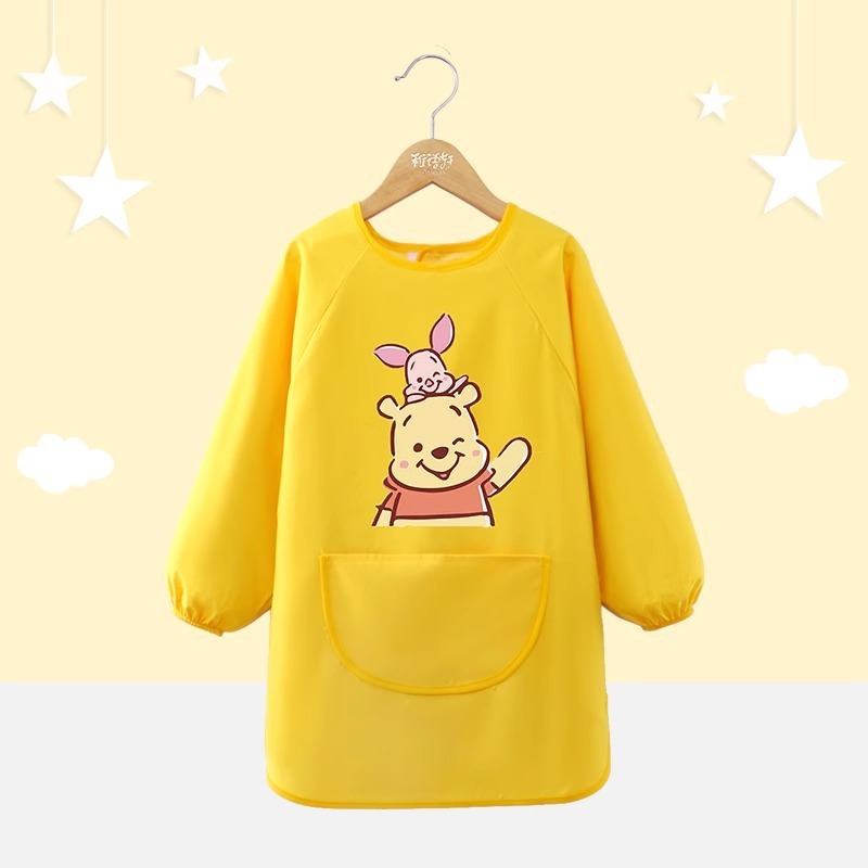 子供用エプロン絵画服幼稚園スタジオアートベルクロ長袖防水防汚よだれかけスモック逆着用|undefined