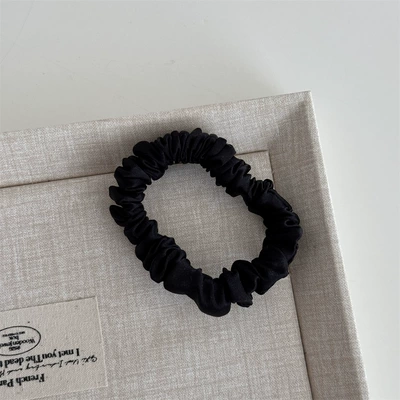 Silk Fabric Hair Ties That Saç üçün rezinlər - small-intestine-hair-tie-black