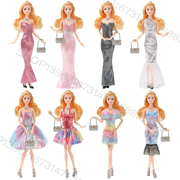 6 points 30cm toy Bobby doll clothes sweet little dress fashion