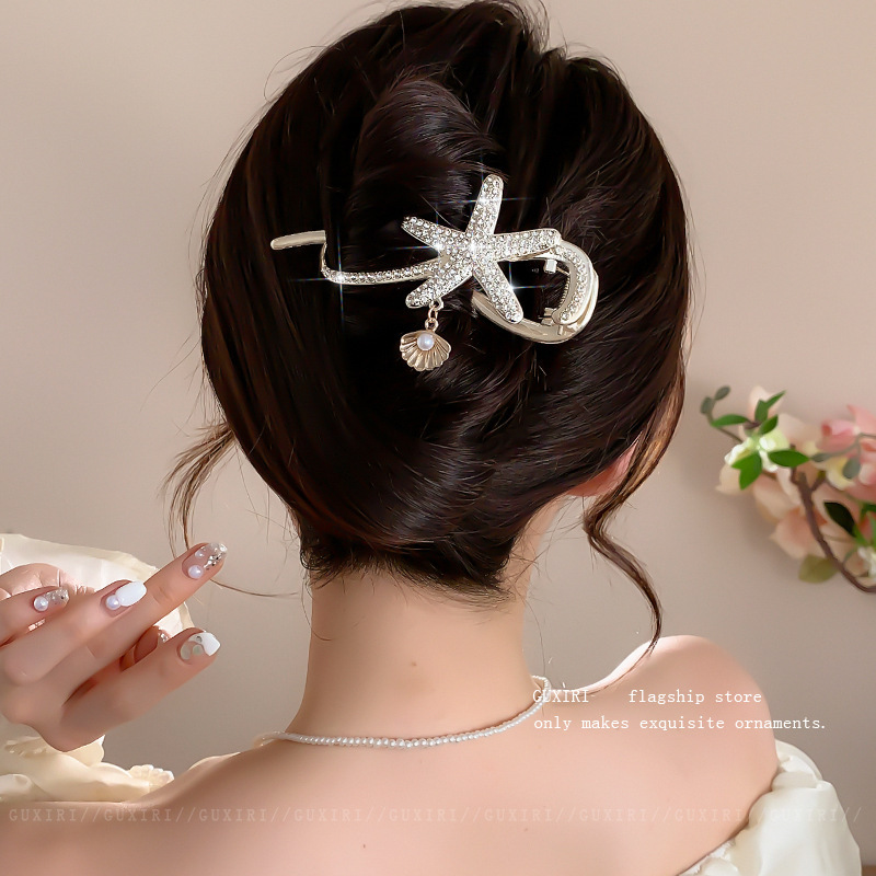 蝶結びタッセルヘアクリップ 女性用 後頭部用 2025年新作 高級ツイストワンワードクリップ 高級感のあるヘアクリップ ヘアアクセサリー|undefined