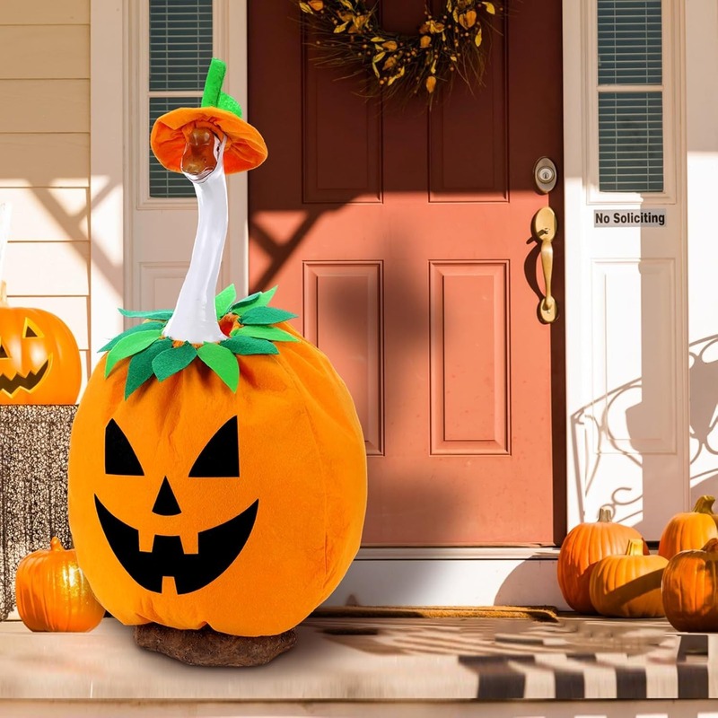 ハロウィンカボチャガチョウ衣装ポーチガチョウ衣装庭芝生ガチョウ 23 "セメントプラスチックガチョウアヒル装飾庭|undefined