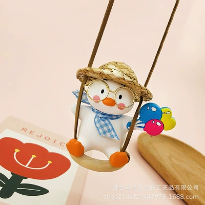 Ornament, Duck Aromatherapy Car Rearview | Car hanging - new-balloon-swing-duck
