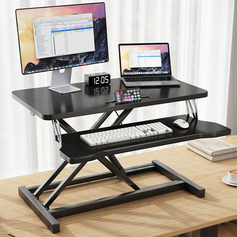 Standing Adjustable Desktop Workbench Office Computer Desk Stand Laptop Stand Desktop Computer Folding Stand