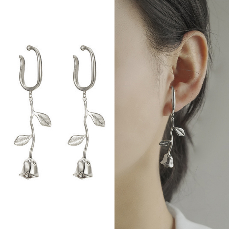 8g Weight Zircon Inlay Material Ear Studs Classification 1 Piece Quantity Daily Occasion Copper Material U Shape Pattern Women'S Gender Plating Design Fashion Style Fashion U Shape Copper Plating Zircon Women's Ear Studs 1 Piece 21