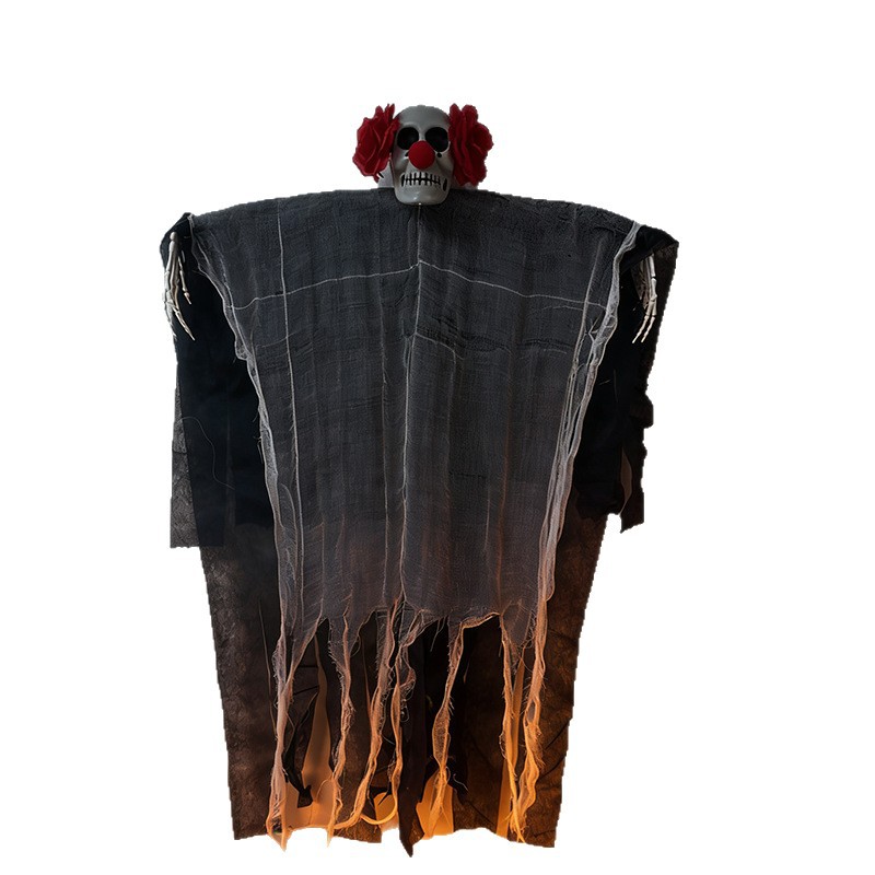 Nuevo Halloween brillante flor roja clown colgar fantasmas accesorios de terror al aire libre colgar decoraciones de la habitación embrujada