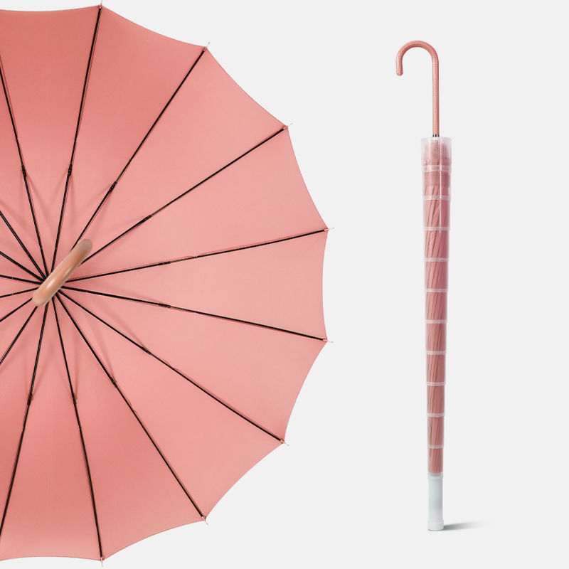 [슬림 곡선 핸들 컬러 매칭] 16본 핑크 방수 케이스 자동