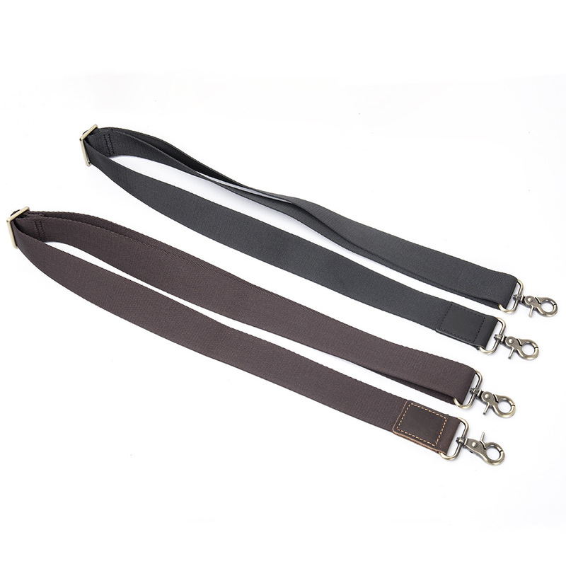 In-stock nylon-cotton twisted thick backpack replacement strap, camera backpack shoulder strap, unisex crossbody strap with metal adjustment