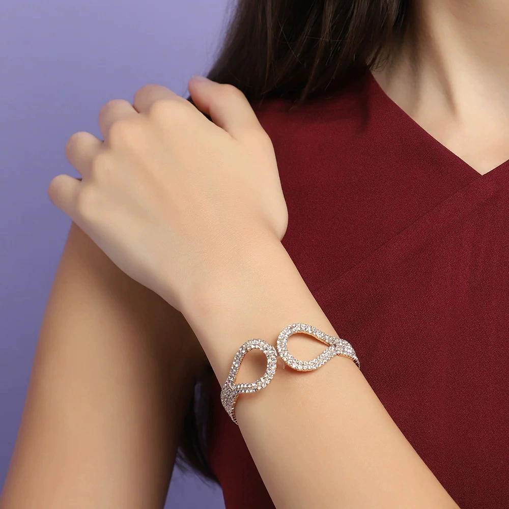 AliExpress горячая Распродажа браслет со стразами европейский и американский тренд простой открытый браслет полный браслет с бриллиантами аксессуары браслет