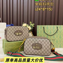 新款虎头相机包时尚百搭女士单肩斜跨包包牛皮