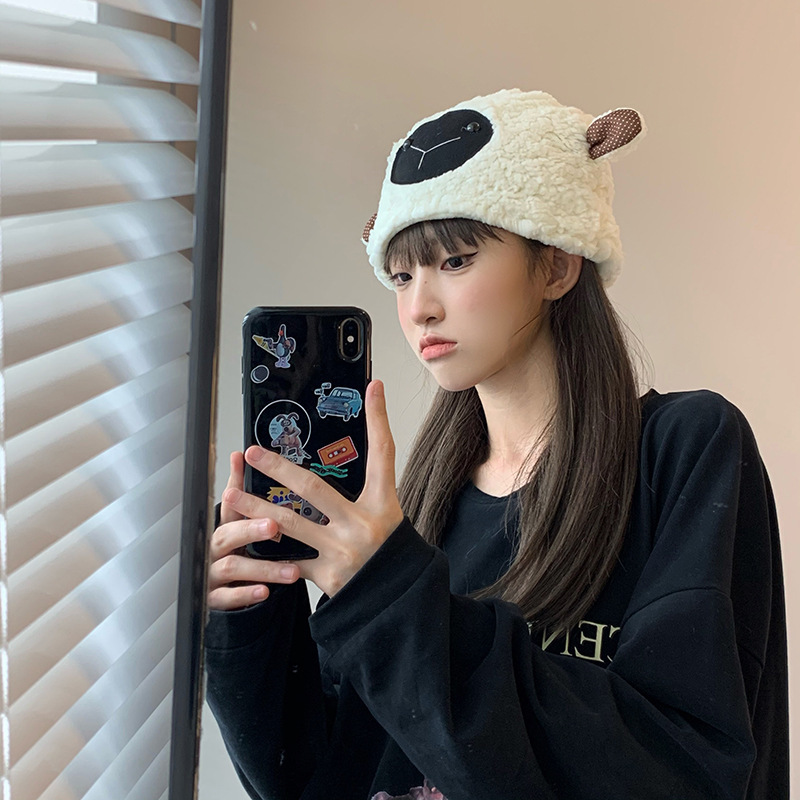 Cute winter velvet warm hat
