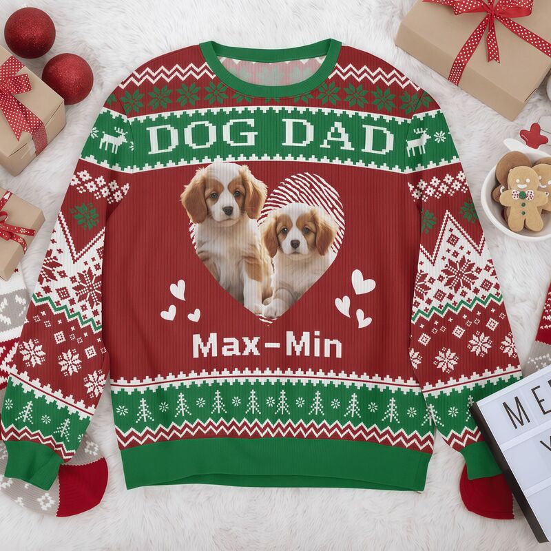 Cross-Border Pod New Style Christmas Sweater Loose Knitwear Fair Isle Wool Sweater 3D Full Print Source Manufacturer