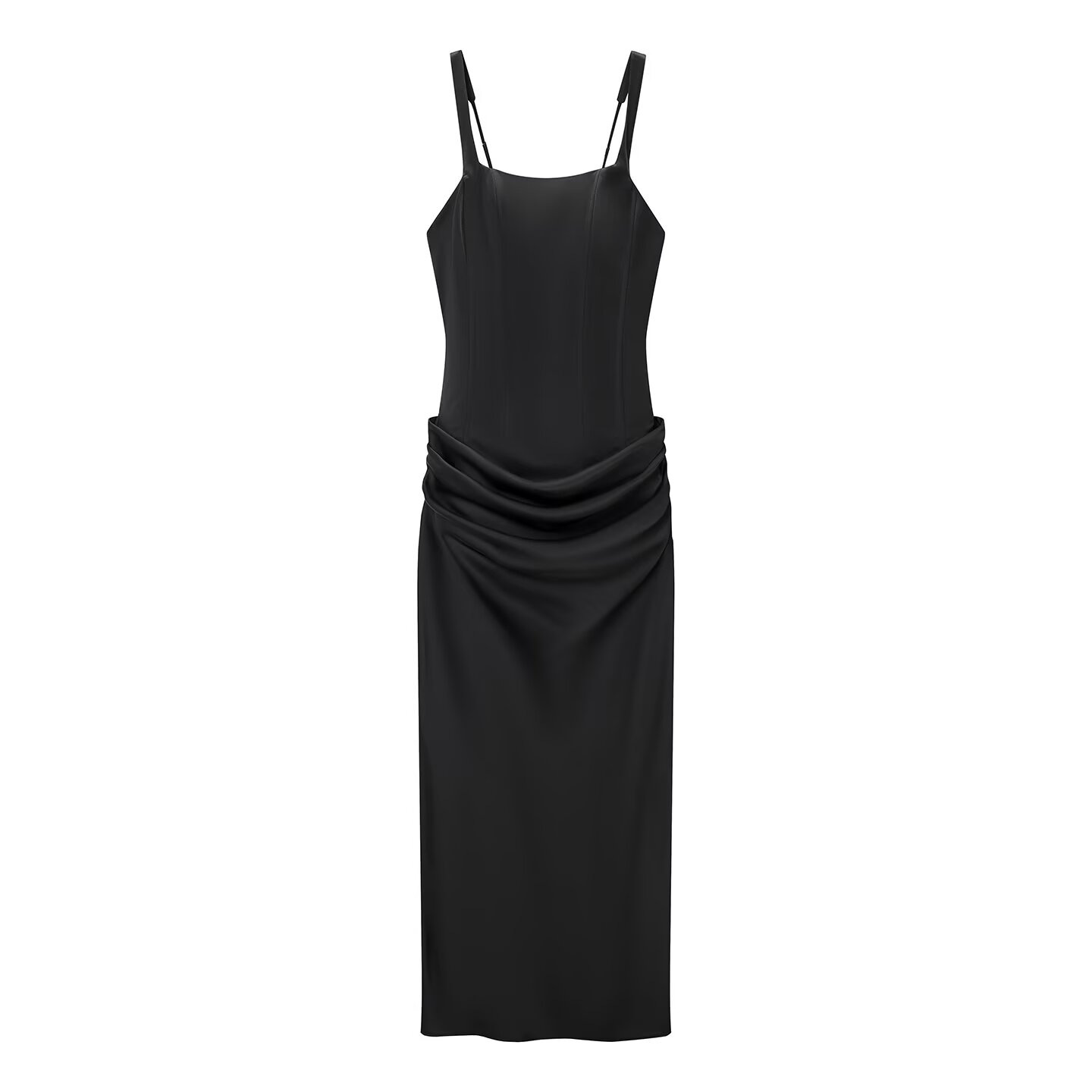 Women's Bodycon Maxi Dress Solid Color Sleeveless Slim Fit Backless Slit Evening Party Dress_ecoleips.com