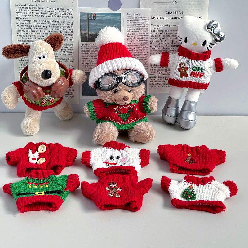 Christmas Doll Clothes Small Pendant Clothing New Year Sweater 14cm Plush Dog 10cm Doll Small Toy Accessories Clothing Christmas Doll Clothes Small Pendant Clothing New Year Sweater 14cm Plush Dog 10cm Doll Small Toy Accessories Clothing