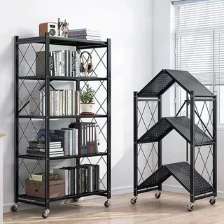 批发厨房免安装折叠厨房置物架家居用品多层微波炉烤箱储物收纳架