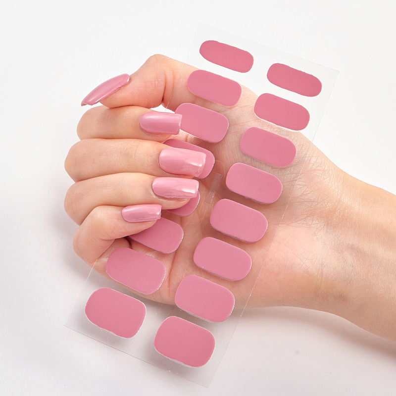 Nuevo 16-dedo ultra-delgado sin costuras pegatinas de uñas 3D pegatinas de uñas desgaste libre de gelatina almohadillas de uñas pegatinas de uñas parche helado