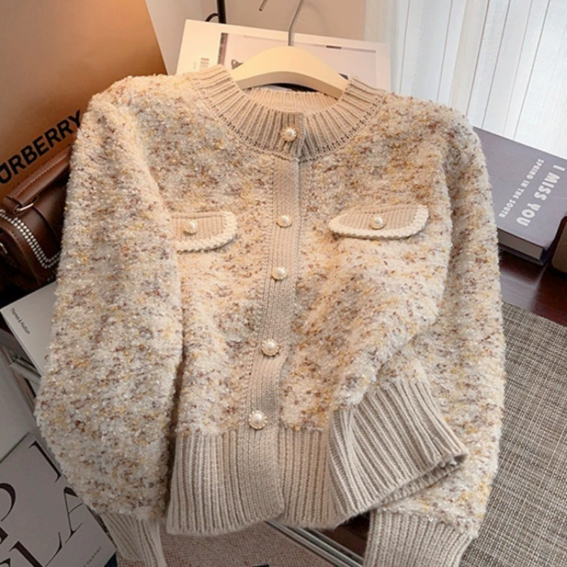 Свитер, демисезонная куртка, лёгкий тёплый кардиган, стиль Chanel