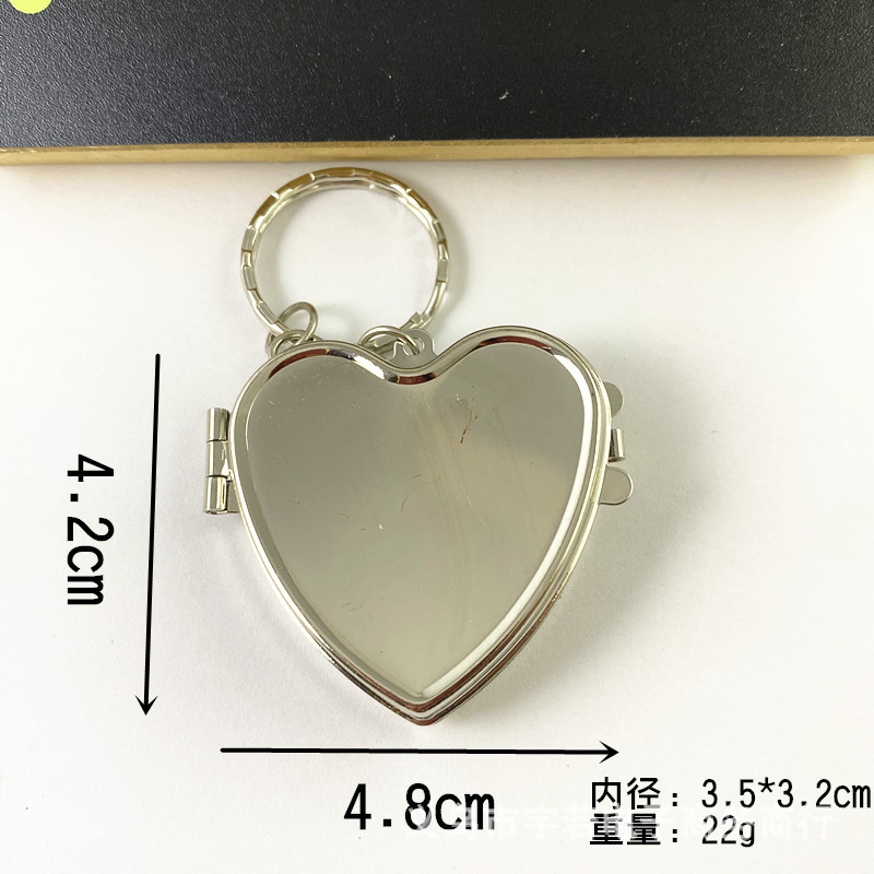 Mirror heart shaped, keychain