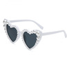 Sunglasses heart shaped from pearl, marine brand cute glasses heart-shaped, European style