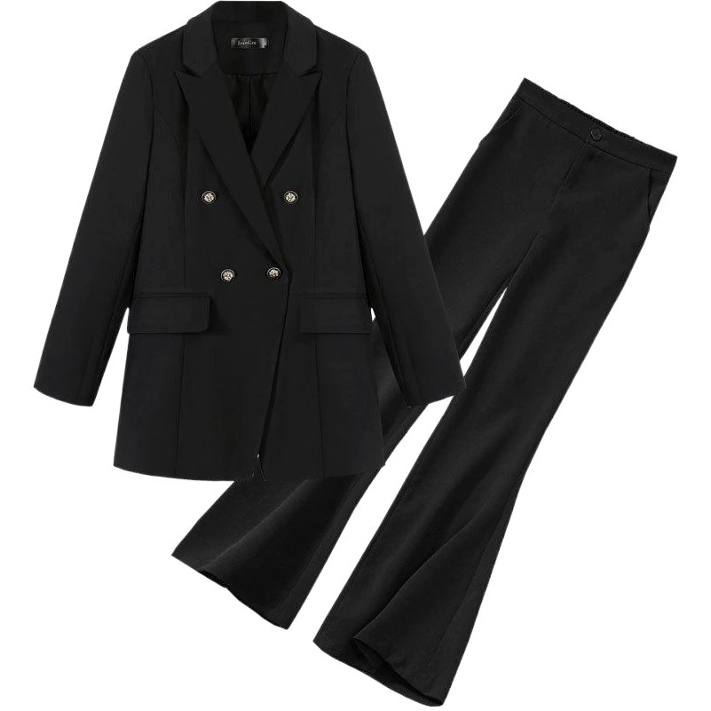 XZ002 Белл Брюки Костюм-Костюм Куртка Плюс Размер Пухленькая Девочка Уменьшение Возраст Из Двух Частей Деловая Одежда Белл Брюки Костюм