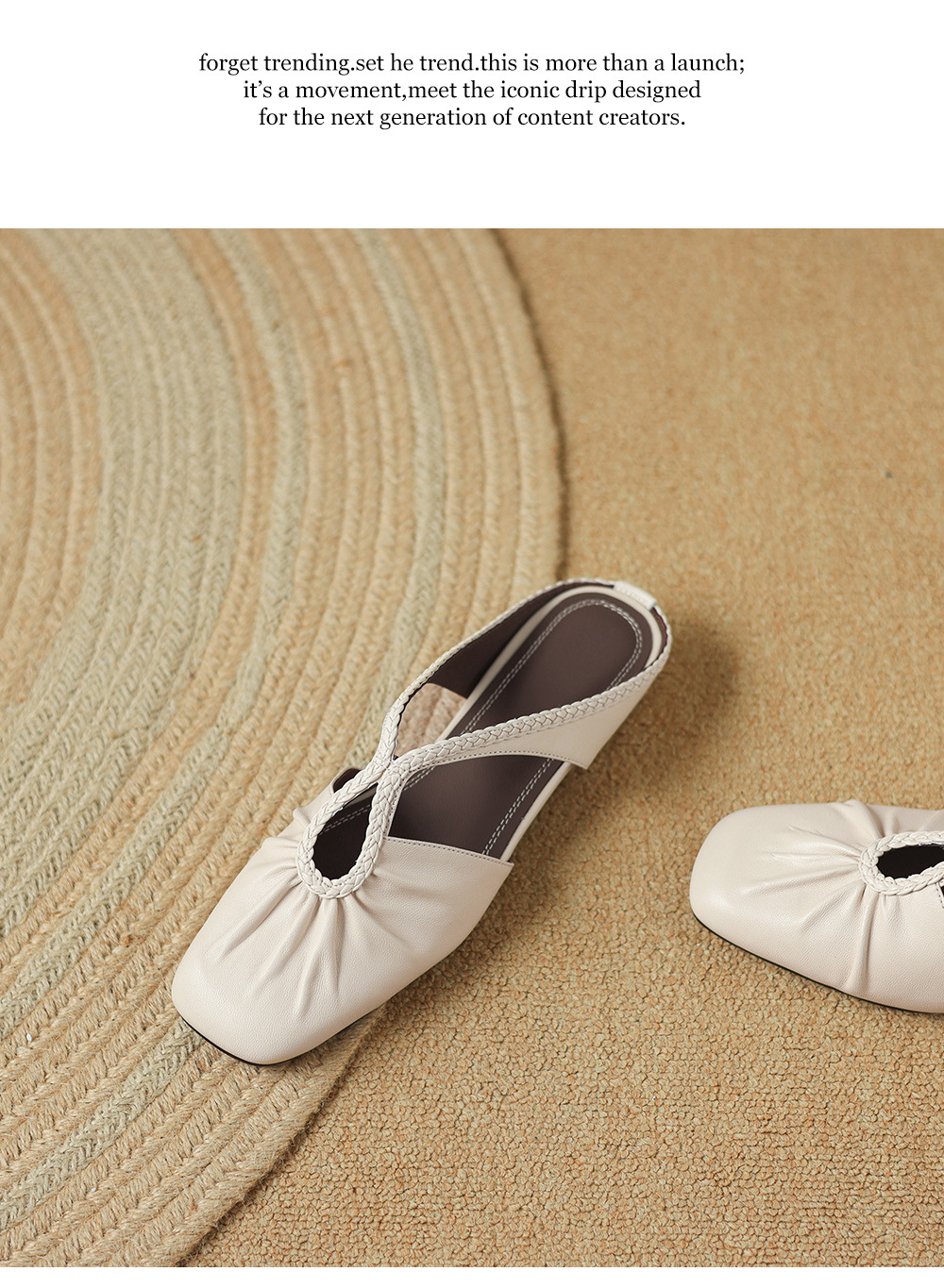 Dép sandal nữ quai chữ V đế bệt mũi tròn phong cách đơn giản — đen chi tiết 21