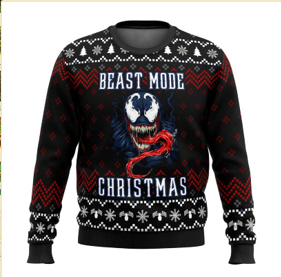 2024 venta caliente 3D impresión digital spot hombres casual todo-fósforo hombro de manga larga suéter suelto cuello redondo