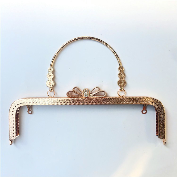 4x25cm relieve cuadrado arco de diamantes triflores brazo de oro