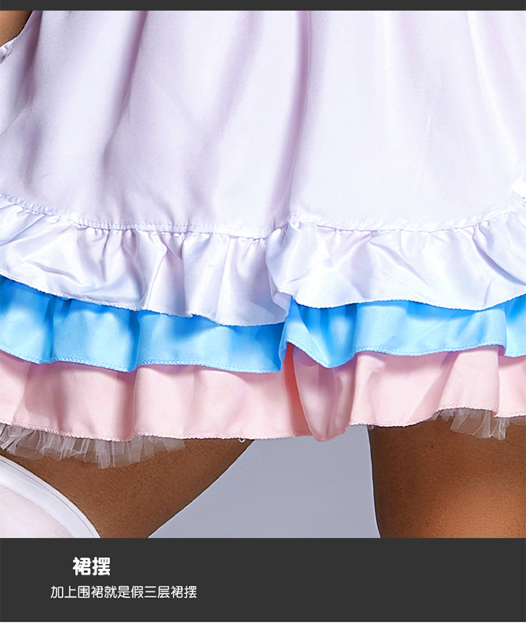 Wholesale Halloween Cosplay Cat Claw Pink Blue Maid Short Skirt Set Nihaojewelry display picture 10