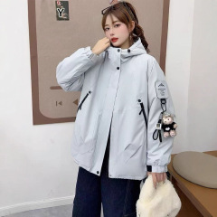 2025秋季新款女装韩版休闲风衣加厚二棉外套显瘦百搭上衣派克服