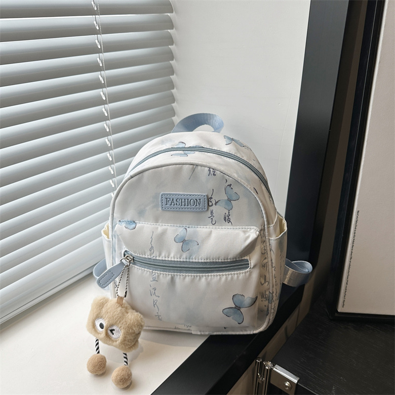 Mochila mariposa antiguo estilo de moda de Xiaozhong para mujeres 2025 primavera y verano nueva mochila deportiva casual mini mochila