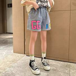 女童牛仔短裤夏装休闲宽松大童夏季外穿薄款百搭洋气女孩儿童裤子