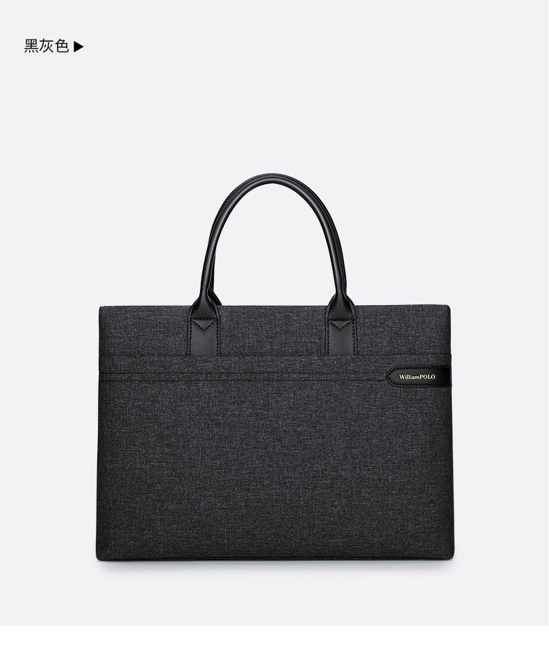 Cặp công sở nam vải canvas chống mài mòn đựng laptop đa năng chi tiết 16