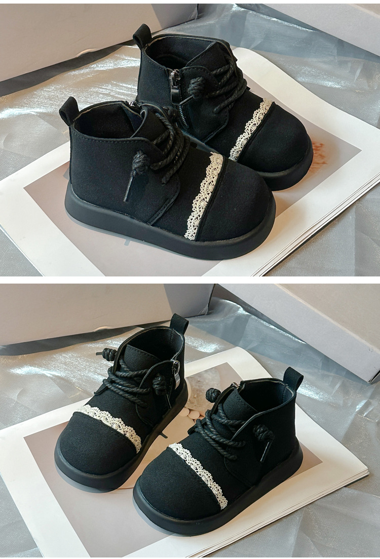 2024 autumn winter new girls' simple and stylish small leather boots, baby forest princess boots_voghion.com