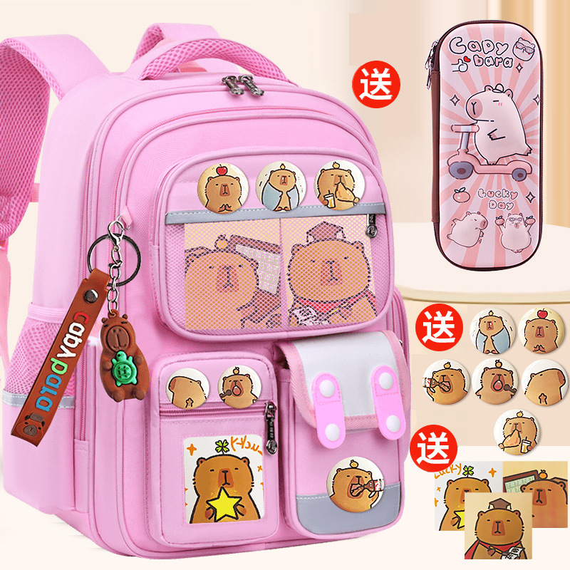 Mochila escolar para estudiantes de primaria niñas Grado 1 - 3 - 6 6 - 9 - 12 niños de 6 años de edad Mochila de hombro de luz infantil