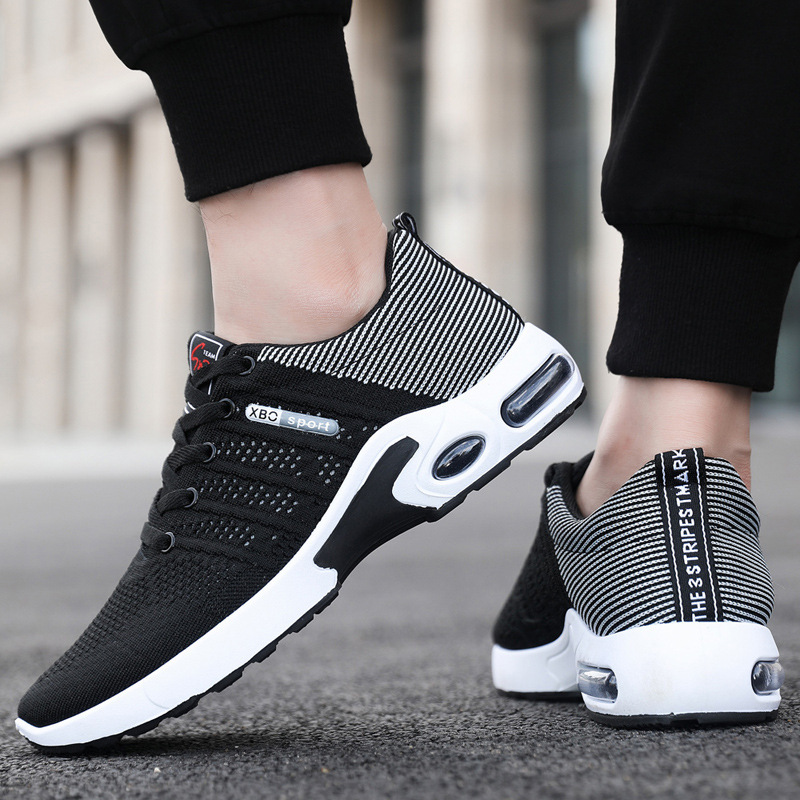 Men's new style cross-border export shoes, featuring air cushioning, laces, lightweight design, breathable mesh, and a soft sole, suitable for running and other sports