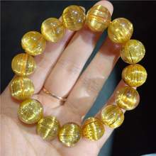 巴西钛晶手链手串金发晶手链天然发晶108佛珠款男女款黄水晶满发
