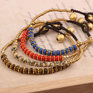 Handmade retro simple beaded braided bracelet medieval literary style ethnic style niche bracelet new Chinese style accessories for women