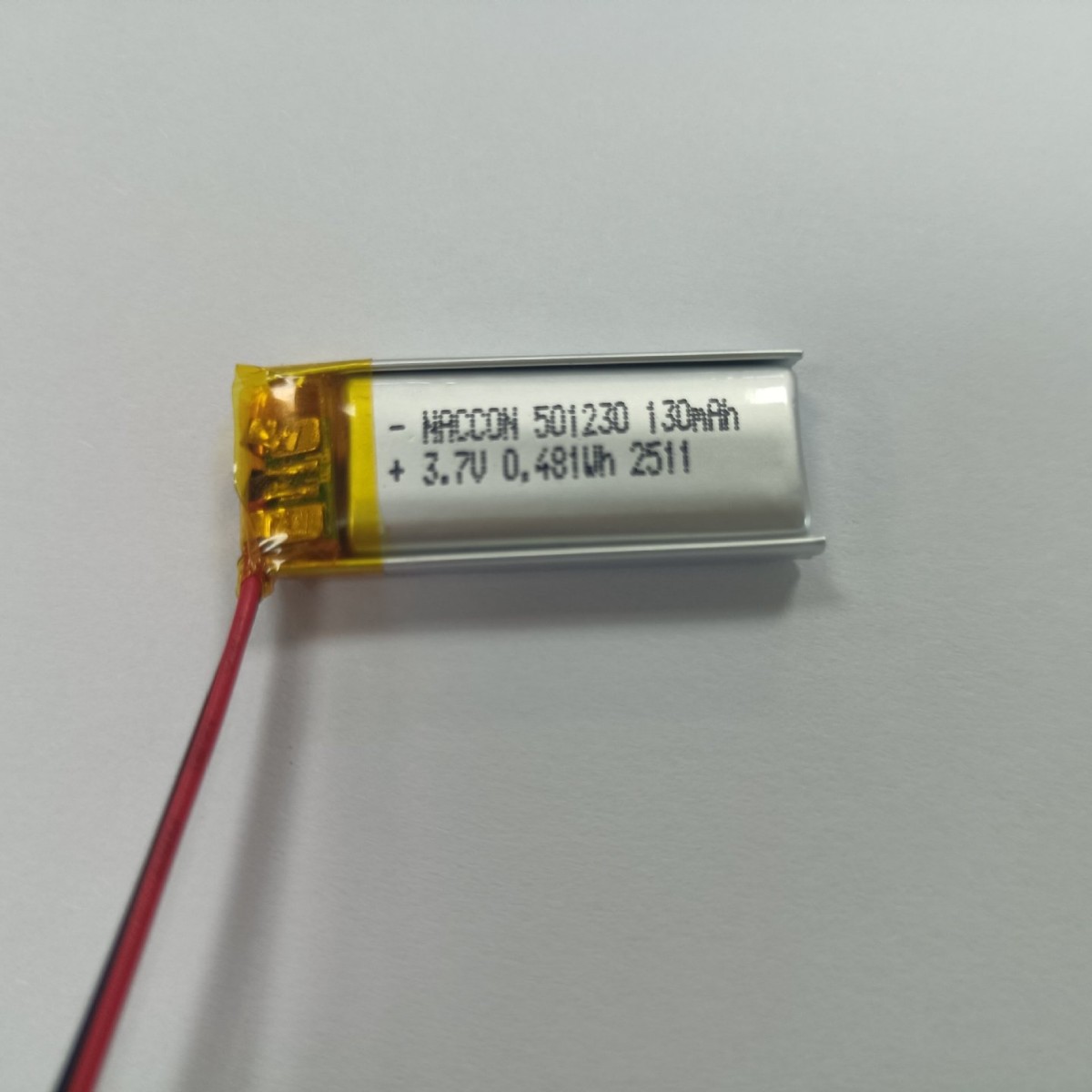 聚合物锂电池501230 130mAh  蓝牙耳机智能音响车载遥控电池3.7v