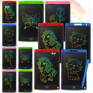 12Pcs Erasable Lcd Writing Tablets 8.5 Inch Colorful Writing Board
