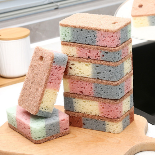Kitchen cleaning sponge, wood pulp, dishwashing sponge, scouring pad, kitchen rag, dishcloth, sponge block wholesale