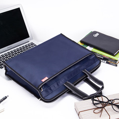 Wholesale May 218 Logo Embossed Waterproof Meeting Bag for Men Oxford Cloth Handheld Briefcase Laptop Bag