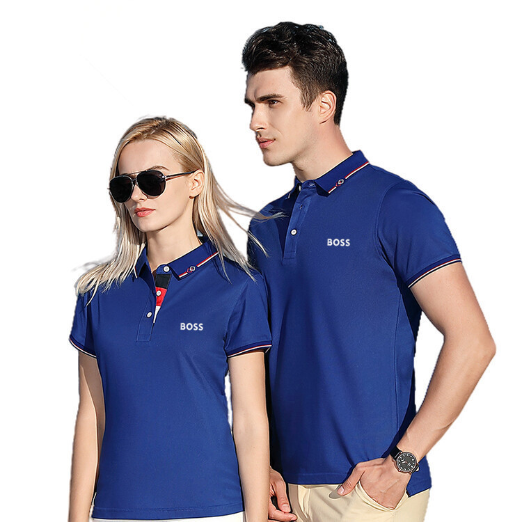 Yujia Bos High-End Couple Polo Shirt Men's Lapel Short-Sleeved T-Shirt Summer New Mercerized Cotton Half-Sleeved Top for Men Yujia Bos High-End Couple Polo Shirt Men's Lapel Short-Sleeved T-Shirt Summer New Mercerized Cotton Half-Sleeved Top for Men