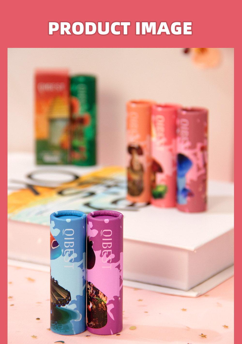 QIBEST Moisturizing matte new Color Lipstick has a velvety misty texture that is not easy to fade and lasts long. It is a cross-border nude color lipstick undefined