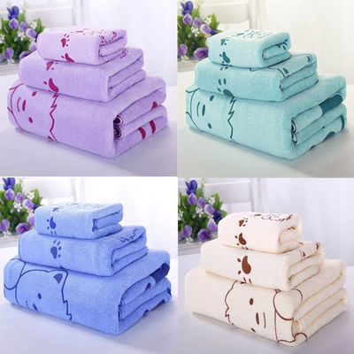 towel Three Bath towel pure cotton water uptake Cartoon adult Wrap chest household take a shower Quick drying towel