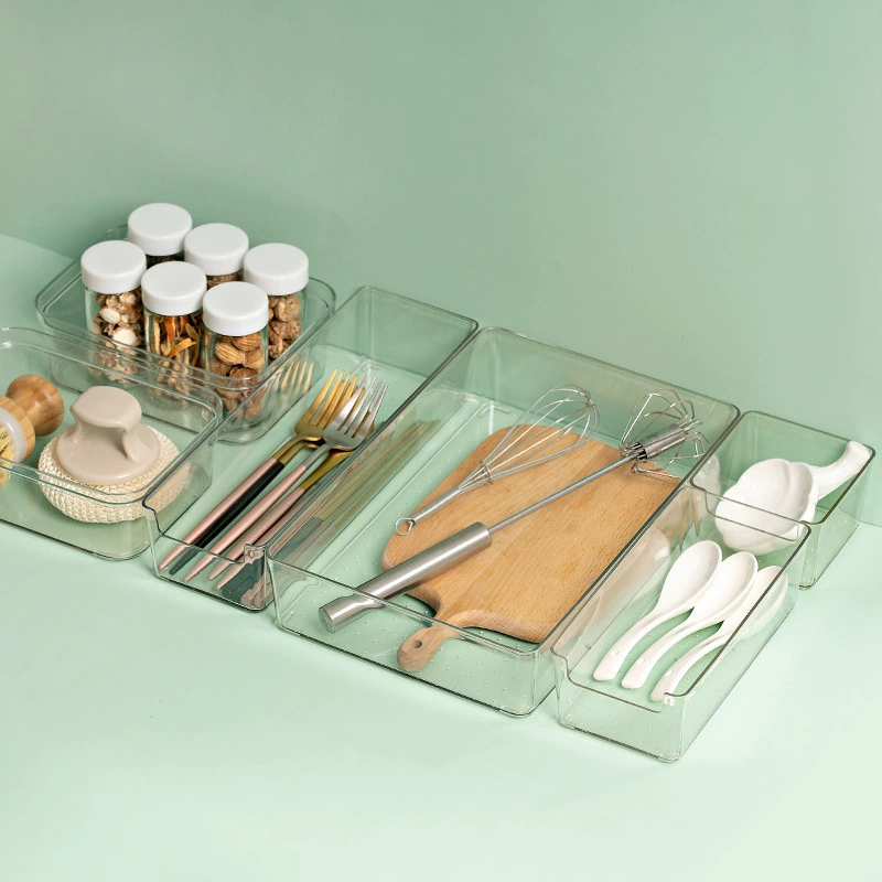 Многофункциональный органайзер для ящиков, прозрачный настольный органайзер большой вместимости, портативный органайзер для сортировки вещей