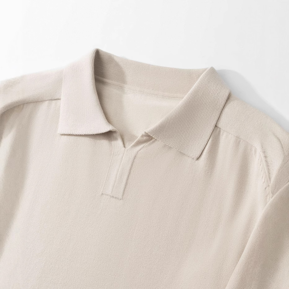 Klassischer V-Ausschnitt-Wollpullover – Zeitloser Strickpullover für Damen und Herren, Herbst-Winter-Freizeitmode (Beige) – S/M/L/XL_voghion.com