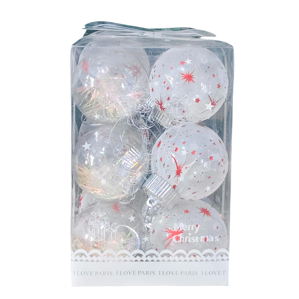 Navidad dorada bola pintada bola decoración de árbol de Navidad colgante decoración de ventanas decoración de decoración colgante decoración de Navidad