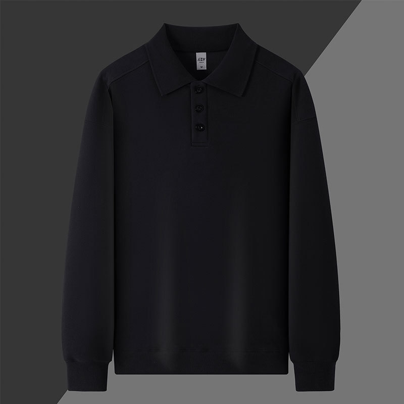 310g otoño y invierno con solapa camiseta polo de manga larga ropa de trabajo impresa logotipo de catering hot pot camarero otoño y invierno herramientas