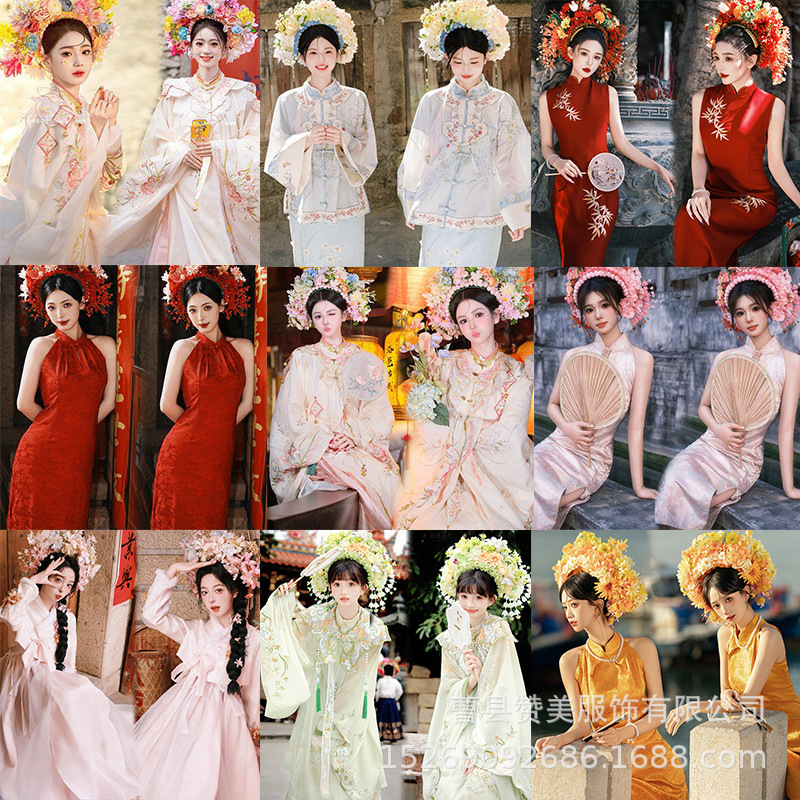 Quanzhou Xunpu women's Hanfu ancient costume photo clothing retro cheongsam ethnic style outdoor travel photography