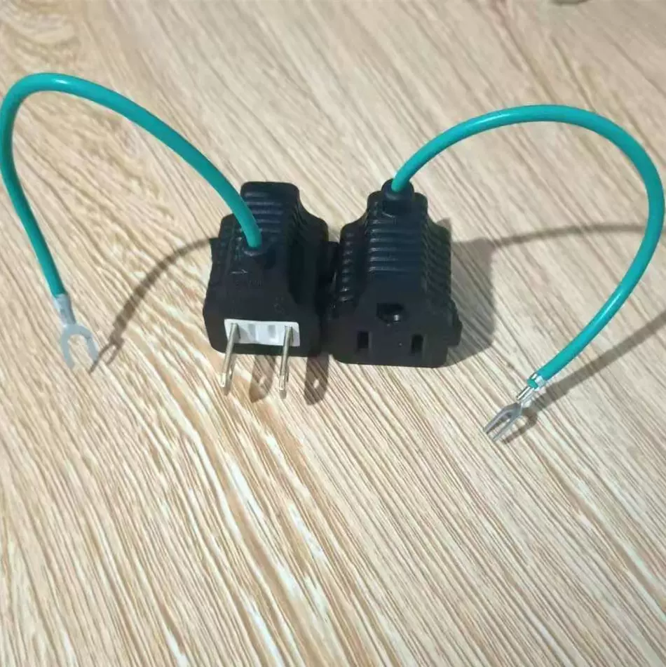 供应日式带线二转三美式插座美规日本三孔转2脚电源转换插头电源