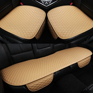 Car seat cushions, two-seater + rear seat without backrest, all-season non-slip leather, three-piece set, cross-border wholesale